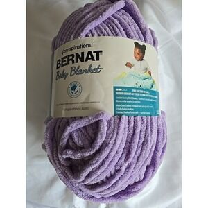 Yarnspirations Bernat Baby Blanket Purple yarn 10.5 oz
